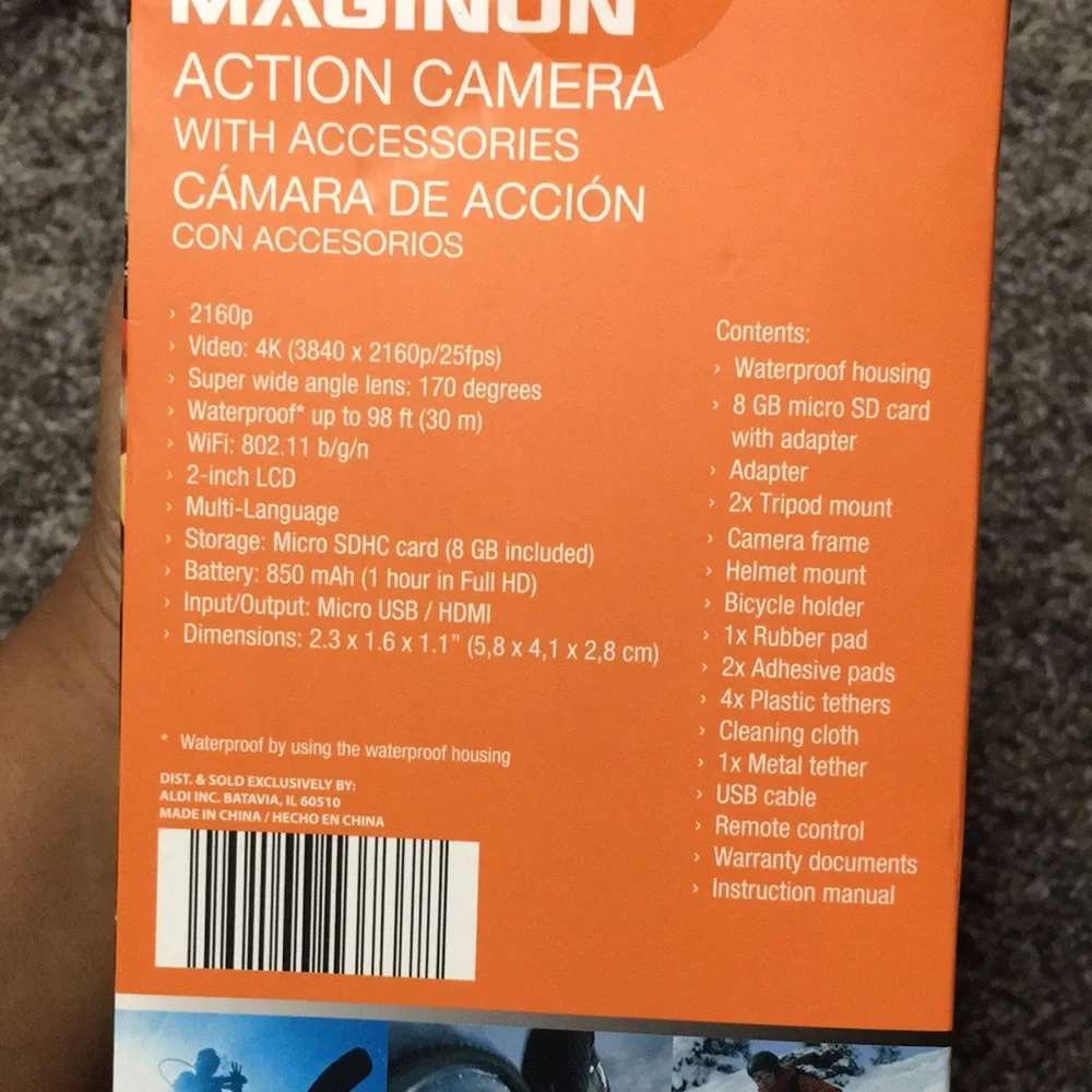 Action Camera, 4K Ultra HD Video Resolution